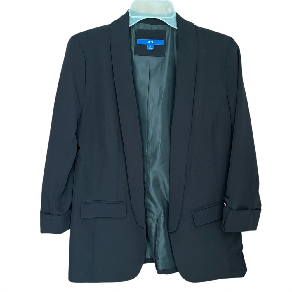 Classy Black Open Front Blazer S